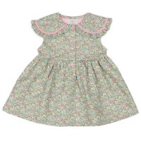 K34201: Baby Girls All Over Print Lined Dress  (1-2 Years)